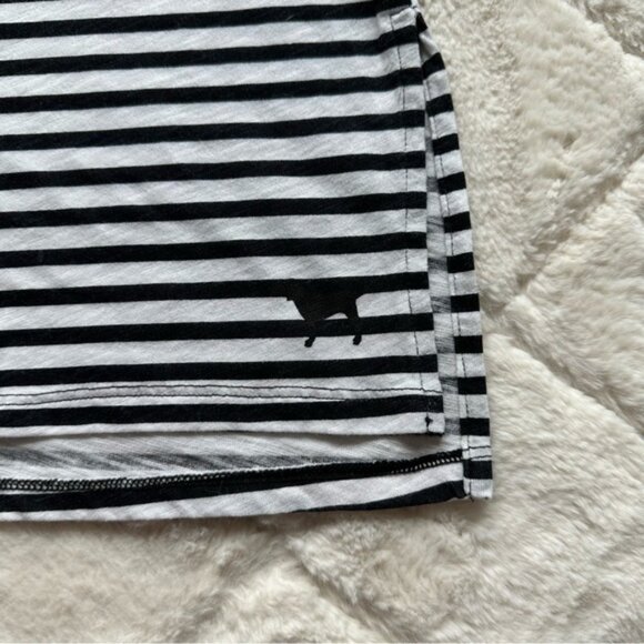 Victoria's Secret PINK | Striped Oversized Pocket Tee Shirt | Size Small - Picture 4 of 9